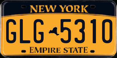 NY license plate GLG5310