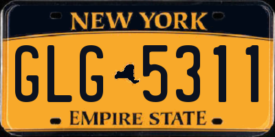 NY license plate GLG5311