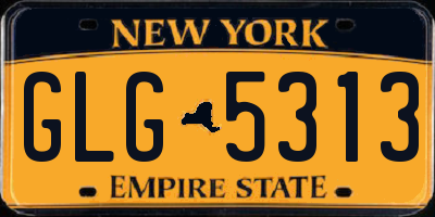 NY license plate GLG5313
