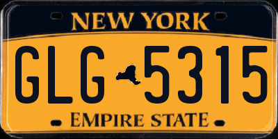 NY license plate GLG5315