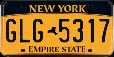 NY license plate GLG5317