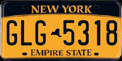 NY license plate GLG5318