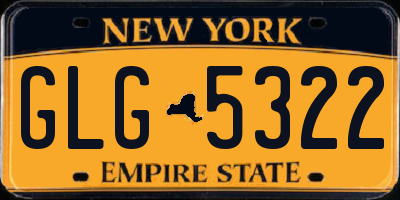 NY license plate GLG5322