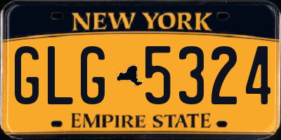 NY license plate GLG5324