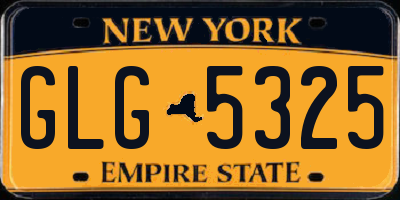 NY license plate GLG5325