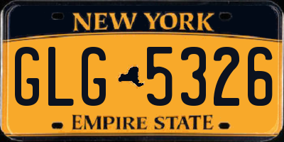 NY license plate GLG5326