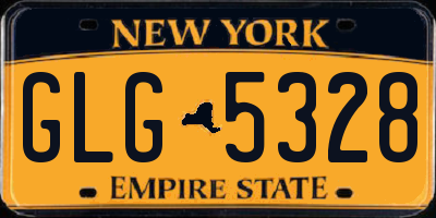 NY license plate GLG5328