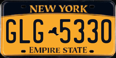 NY license plate GLG5330