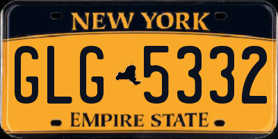NY license plate GLG5332