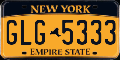 NY license plate GLG5333