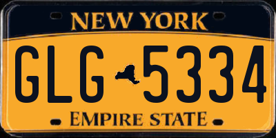 NY license plate GLG5334