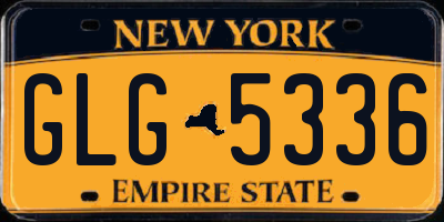 NY license plate GLG5336