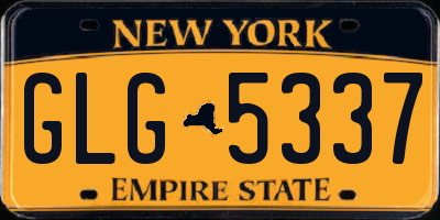 NY license plate GLG5337