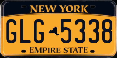 NY license plate GLG5338