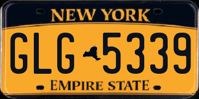 NY license plate GLG5339