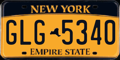 NY license plate GLG5340