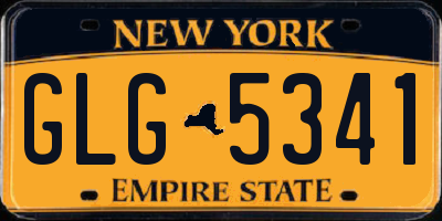 NY license plate GLG5341