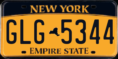 NY license plate GLG5344