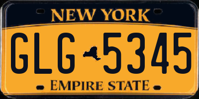 NY license plate GLG5345