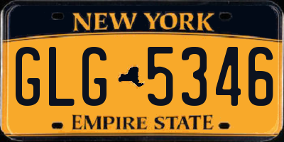 NY license plate GLG5346