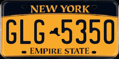 NY license plate GLG5350