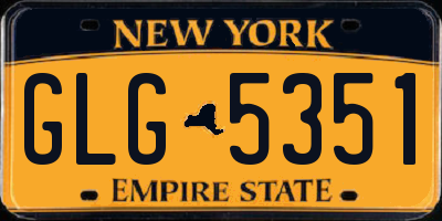 NY license plate GLG5351