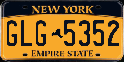 NY license plate GLG5352