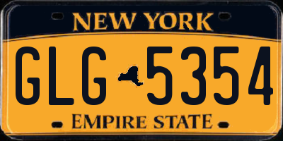 NY license plate GLG5354