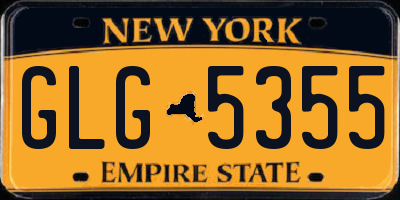 NY license plate GLG5355