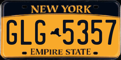 NY license plate GLG5357