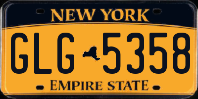 NY license plate GLG5358