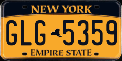 NY license plate GLG5359