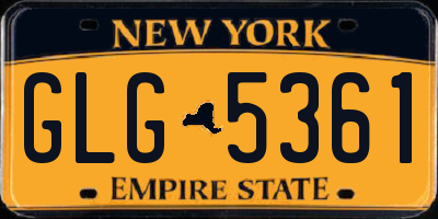 NY license plate GLG5361