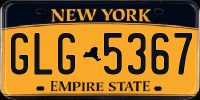 NY license plate GLG5367