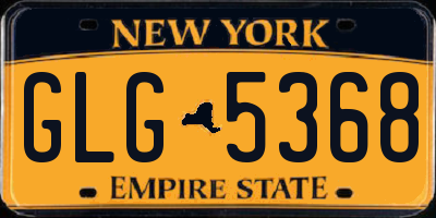 NY license plate GLG5368