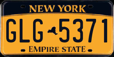 NY license plate GLG5371