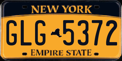 NY license plate GLG5372