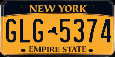 NY license plate GLG5374