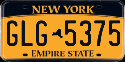 NY license plate GLG5375