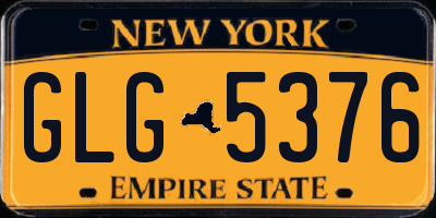 NY license plate GLG5376