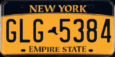 NY license plate GLG5384