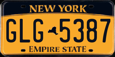 NY license plate GLG5387
