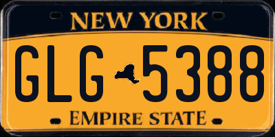 NY license plate GLG5388