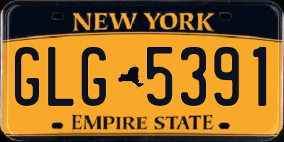 NY license plate GLG5391
