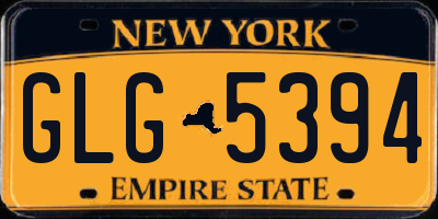 NY license plate GLG5394