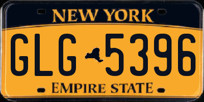 NY license plate GLG5396