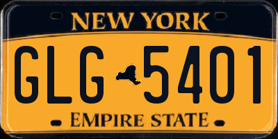 NY license plate GLG5401