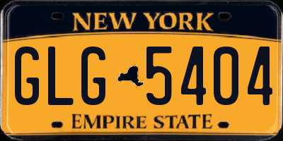 NY license plate GLG5404