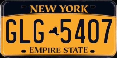 NY license plate GLG5407