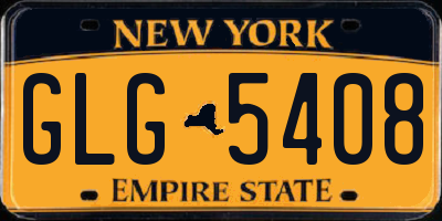 NY license plate GLG5408